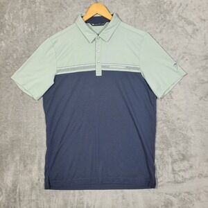 Travis Mathew Golf Polo Shirt Mens Size Large Color Block Short Sleeve